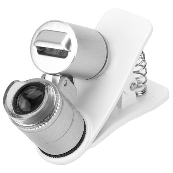 [QD]60X Mini Mikroskop Lommelupe Forstørrelsesglass LED Falskmyntneridetektor Forstørrer