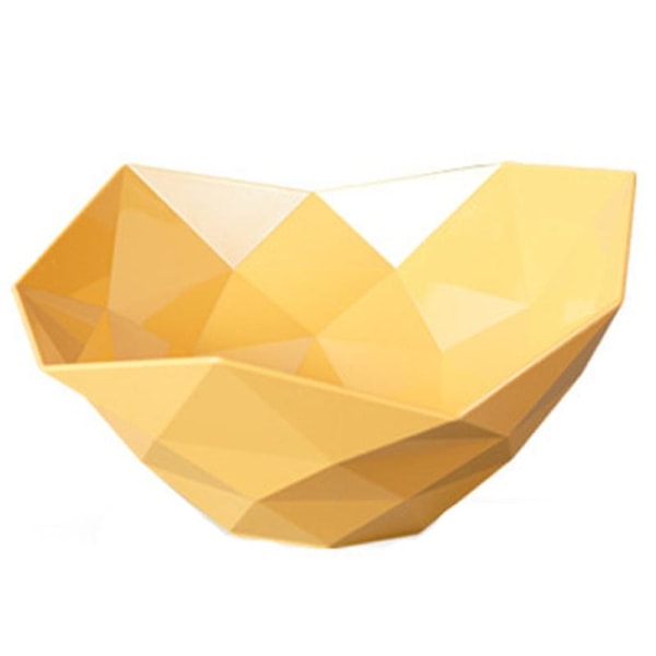 Geometrisk design fruktskål Fadeless husdjursfester bord godis skål för hushåll L Yellow