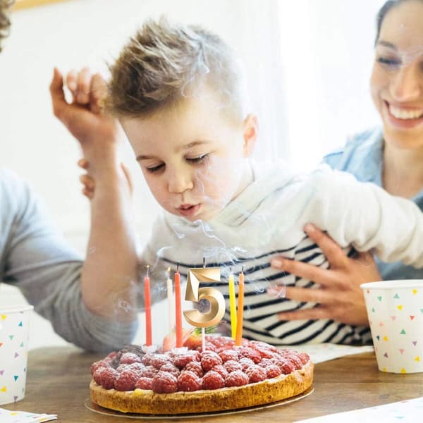 Bursdagslys Nummer Kaketopp Gratulerer med dagen Kake Lys Dekorasjon for barn Voksne og Eldre