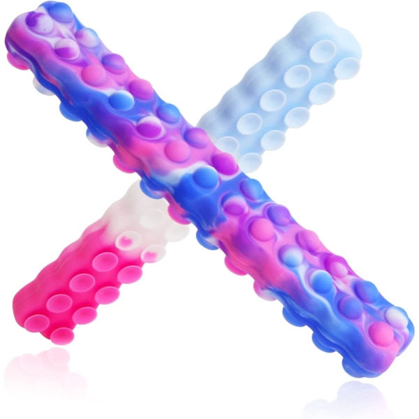 2 st Fidget Stick Popper-leksaker, 3-i-1 Anti-tryck Push