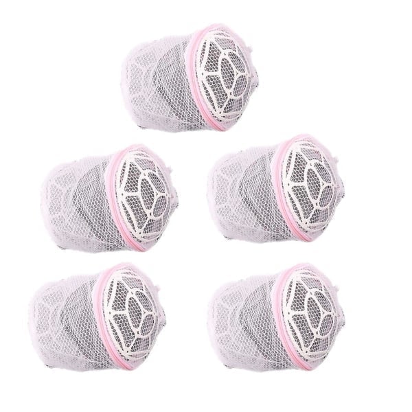 5-pack tvättnät för BH:ar, enkellager, förhindrar deformation, vit, 15 x 15 cm