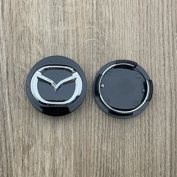 [QD] Nya 4x56mm Mazda Sølv Centerkapsler Logo Emblem Badge Navkapslar Ri