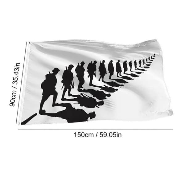 Remembrance Day Flagg Polyester Flagg Ensidig Kraftig Flagg for helter Moderere Remembrance