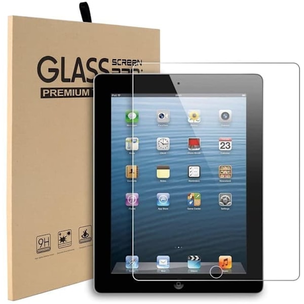 2x Karkaistu lasi näytönsuoja iPad 2/3/4 -malleille_qq