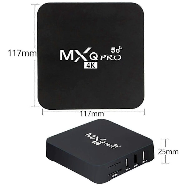 [QD] Android TV-boks, 4K HDR Streaming Media Player, Core Smart TV-boks
