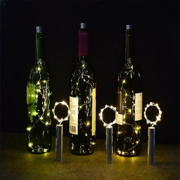 8-pak 20 LED Korklamper til Vinflasker AA Batteridrevet 2 Meter_QF