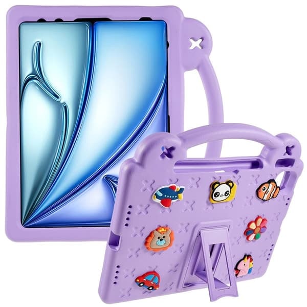 \"QD\" Compatible with iPad Air 11 (2024) EVA Foam Stand Case - Purple