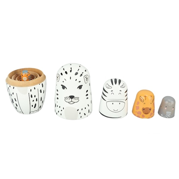QU/Söt Djurleksak Rysk Tradition, Utsökta Trä-Matryoshka Dockor för Födelsedagspresent och Dekorativ Förvaring, Helt Handgjord Mångsidig Hand