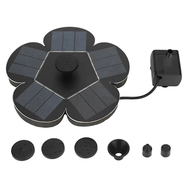 Solar Powered Plum Blossom Style Fountain - Quick Start Easy Installation Wide Application