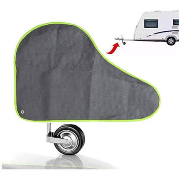 QU/Grå Trækstangsafdækning, Beskyttelsesafdækning til Campingvogne og Trailere, Universal Trailerafdækning, Caravan Trækstangshovedafdækning