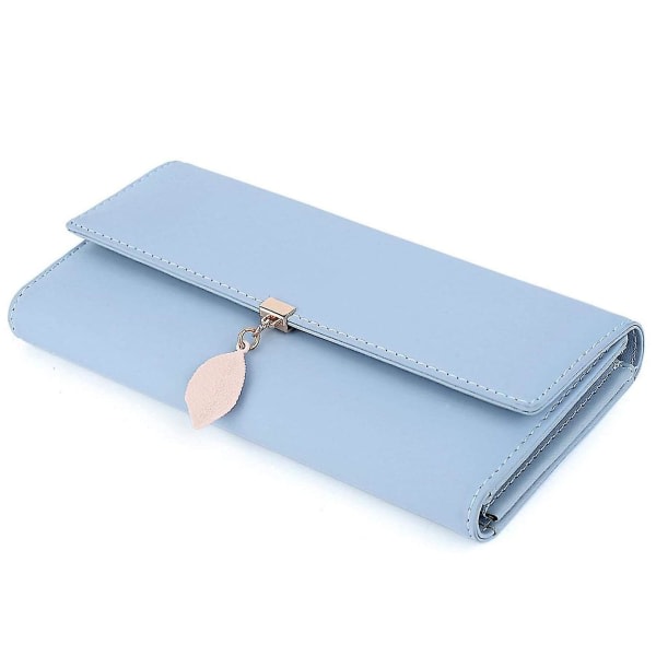 Ljusblå plånbok Dam gjord av syntetiskt läder