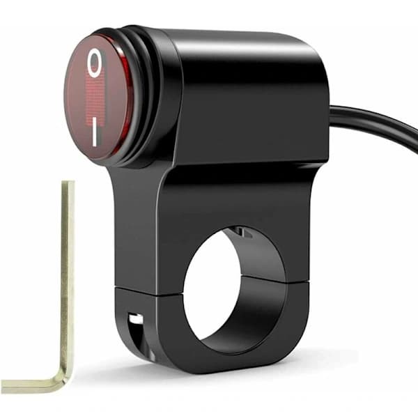 QU-12V Waterproof Main Switch for Motorcycle ATV, Motorcycle Main Switch, LED Fog Light On/Off Switch, A