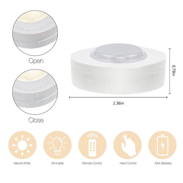 LED-spotlights 6 stk med fjernkontroller