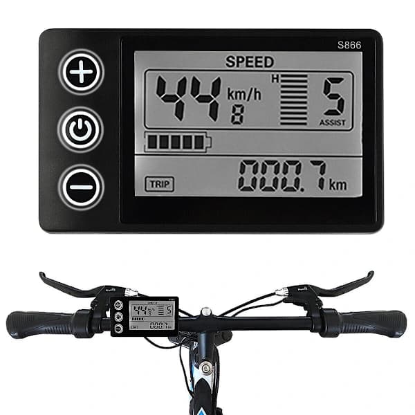 Nyt LCD-display til elcykel 24V/36V/48V Display E-cykel Elcykel
