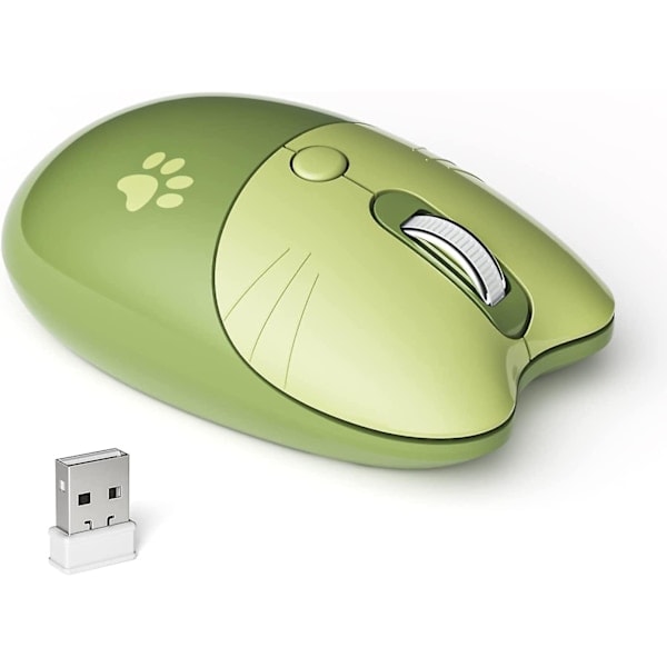 \"QD\" Søt Trådløs Mus, 2.4g Lydløs Mus Med Nano-Mottaker, 3 Justerbare DPI, Bærbar Mobil Optisk Mus For PC, Laptop, Notebook, Datamaskin, Macbook