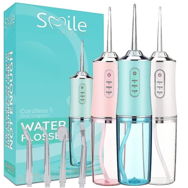 \"QD\" Dental Vatten Flosser Spotlight Waterpik Professionell Oral Irrigator Bärbar Tandtrådsrengörare Friskare tänder Vitare Rengöringsmedel