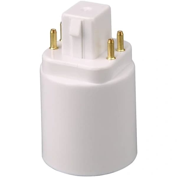 GX24Q LED-lampeadapter til 4-benet E27-fatning (2 stk)