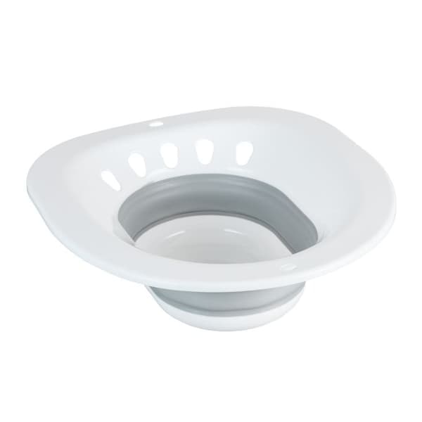 Sammenklappeligt siddebadekar til toilettet
