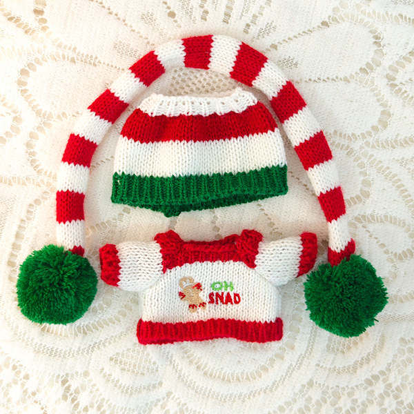 Labubu Kläder Tröja Juldräkt Söta Huvtröjor Halsduk Hatt Leksak Klädsel LABUBU Docka Mjuka Kläder Nyckelring Väska Hänge 2 cloth