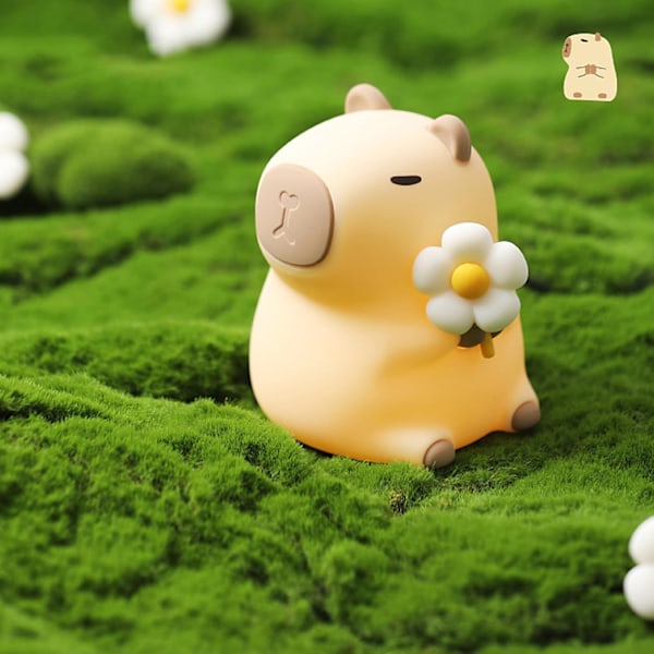Capybara Nattlampe for Barn, Capybara Lampe med Timer