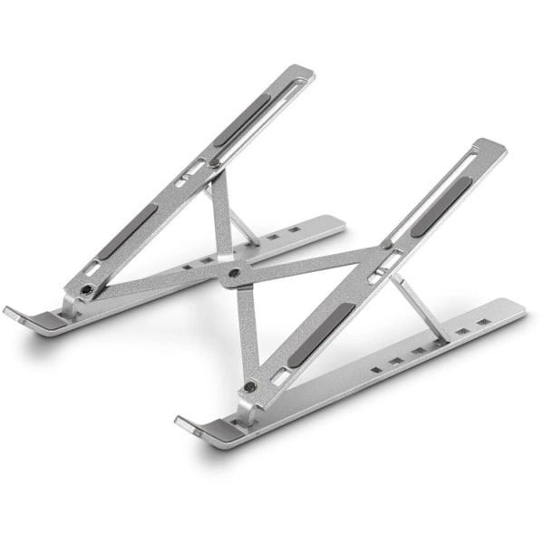Justerbart Laptopställ i Aluminium - Ergonomiskt & Portabelt Silver Silver