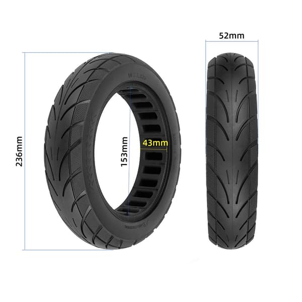 \"QD\" Punkteringsfritt dekk i gummi til Ninebot F20 / F25 / F30 / F40