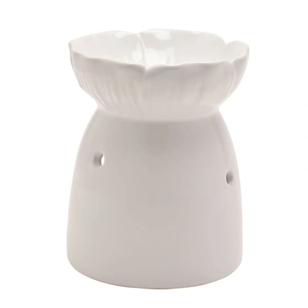 Hestia Vit Blomstret Voksvarmer[JUN] One Size Hvit