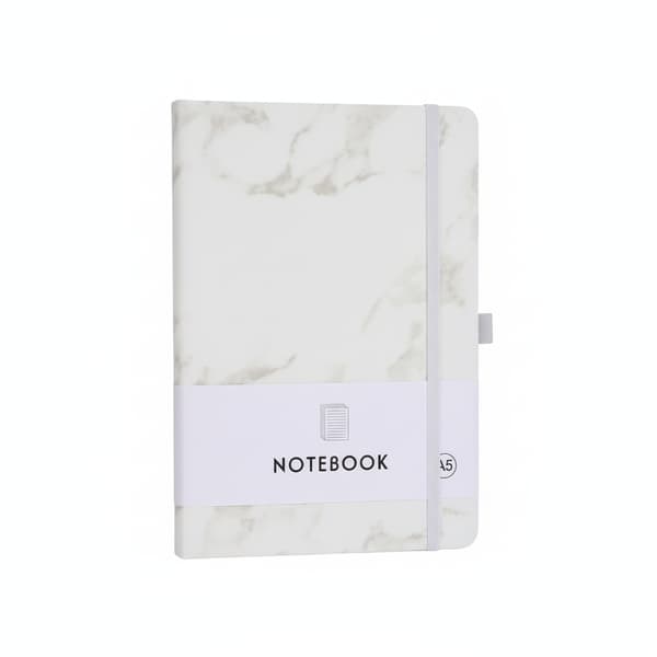 A5 Hardcover Marmor Notesbog, Elastikrem, Penneholder, 100 Ark, Til Kontor & Erhverv