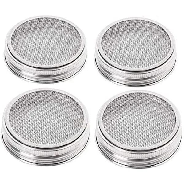 4-pack groddburkslock i rostfritt stål för utmärkt ventilation