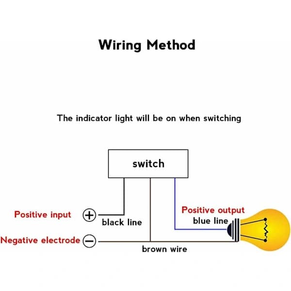 QU-12V Waterproof Main Switch for Motorcycle ATV, Motorcycle Main Switch, LED Fog Light On/Off Switch, A