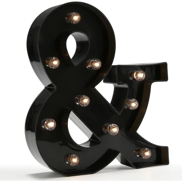 LED Ampersand &-tegn Dekorationslys - Perfekt bolig-, bar- og festdekoration_qq
