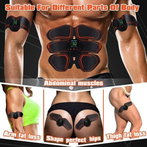 Oppladbar EMS Magetrener Biceps Rumpe Muskelstimulator_qq