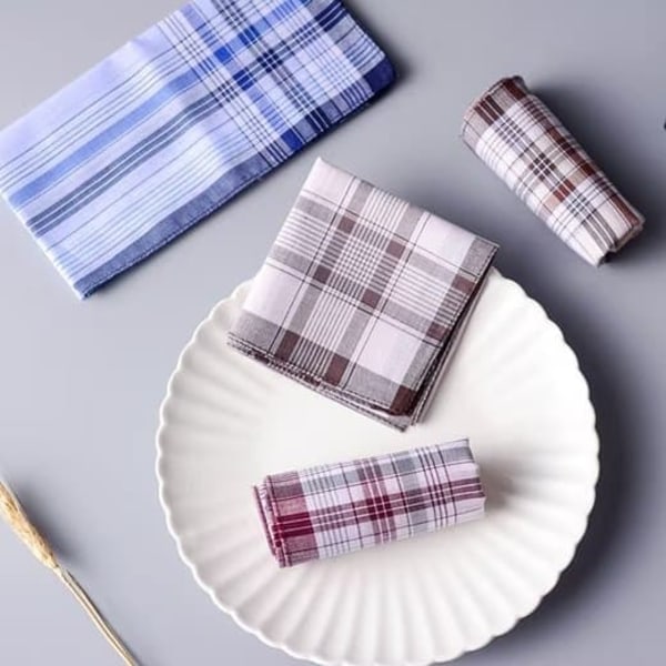 Näsdukar 10-pack Herrnäsdukar 100% bomull Näsdukar 38 cm x 38 cm_qq