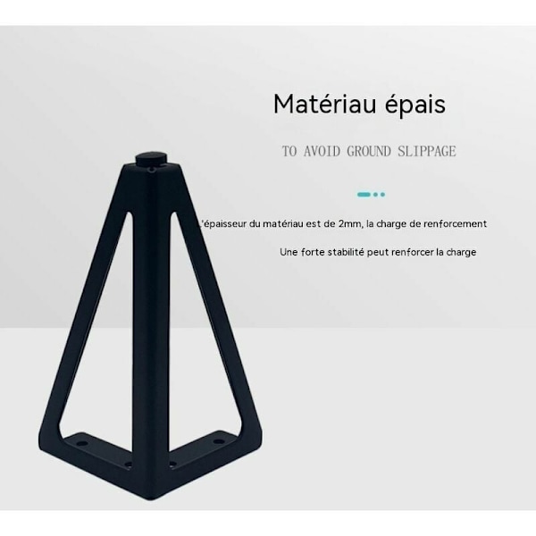 4-pak sorte møbelben i metal, 15 cm, til møbler, skabe, sofaer, andre møbelben (15 cm, lys sort) --