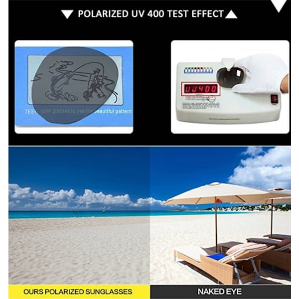 Polariserede Solbriller med UV400 - Sort / Blå_qq