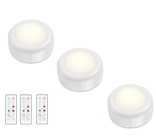 LED-spotlights 1 st med 1 fjärrkontroll 3-pack