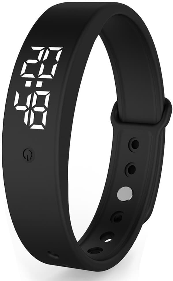 Vibration Bracelet with Silent Alarm & 10 Reminders - Discreet Vibration Notifier for Mobile at Work and Home - Black