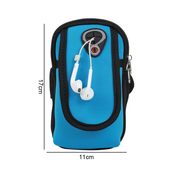 Arm Mobilhållare Sportarmband för löpning, fitness och himmelsblå