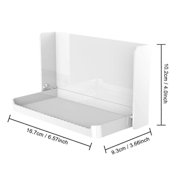 Small Floating Shelf for Wall, Foldable Bathroom Shelf Wall Mount, Bedside Shelf for Phone, Remote Control, Self-Adhesive Shelf, A