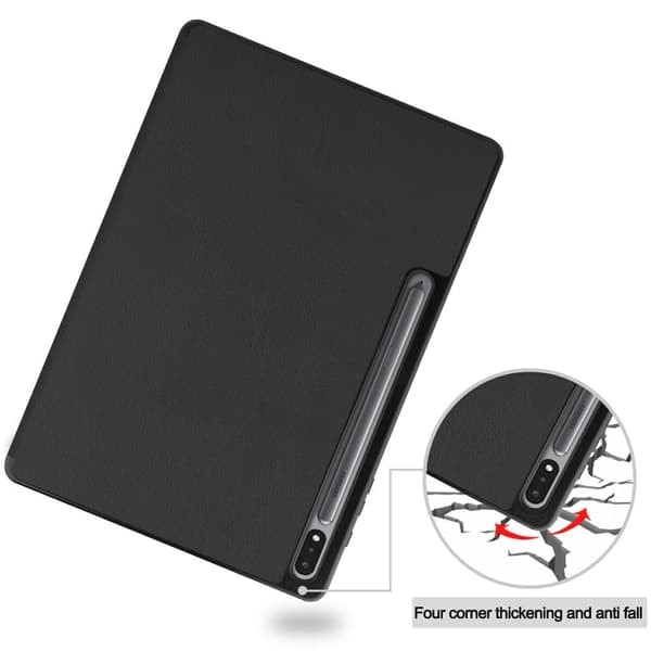 \"QD\" Slim Fit Cover Fodral Til Samsung Galaxy Tab S7 Plus / S8 Plus - Sort