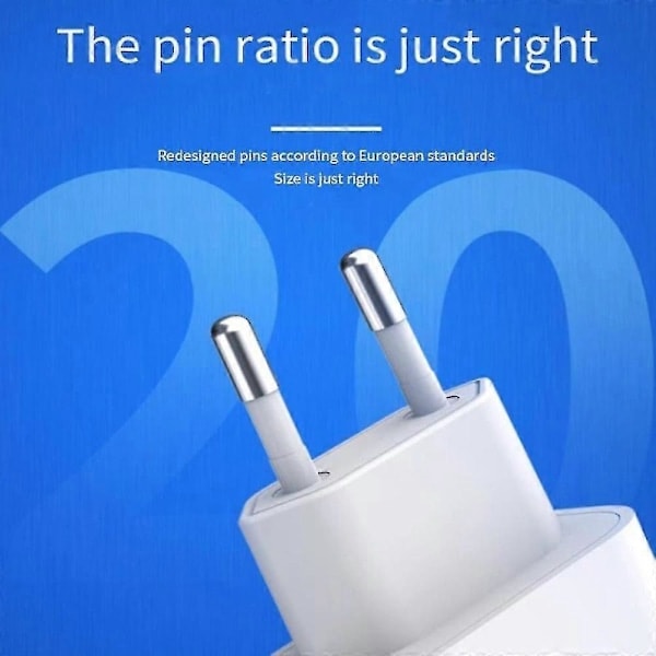 For iPhone 20W Lader Apple 11/12/13 USB-C til Lightning Strømadapter 1m Datakabel EU-kontakt