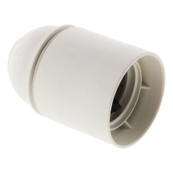 QU-E27 Slät Vit Termoplastsockel [Energiklass A]