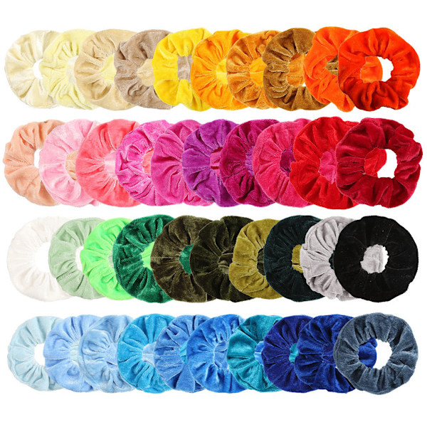 36 st Sammetshårband, hårsnoddar, hårband, hårband_qu Multicolor multifärg