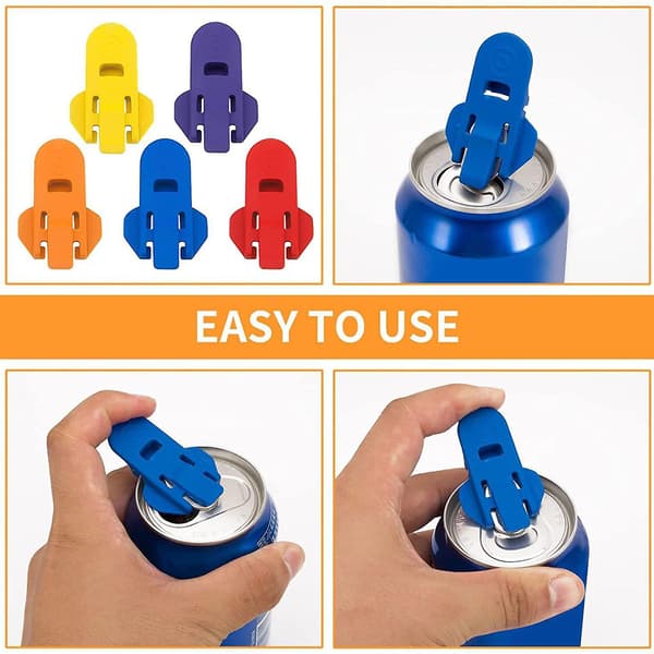 6-pack Manual Easy Can Opener Multifunctional Reusable Lid Remover for Restaurants Green