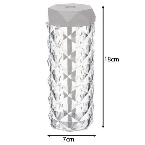 Aroma Diffuser Luftfukter 2-i-1 RGB Nattlampe Kristall_qq