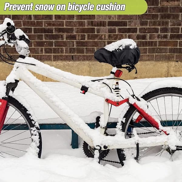 Cykelovertrækssæt, vandtæt polyester med snøre til de fleste cykelsadler, sort og grå, 2-pak
