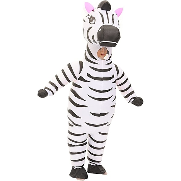 Uppblåsbar Zebra Kostym Rolig Uppblåsbar Djurdräkt Cosplay Party Jul Halloween Kostym Festival Jumpsuit