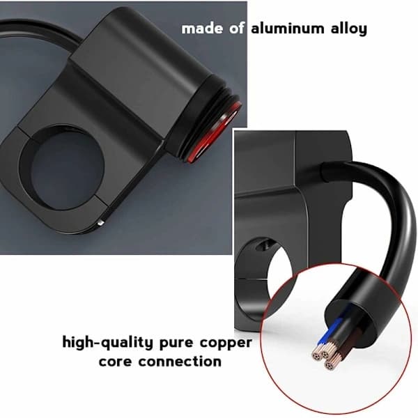 QU-12V Waterproof Main Switch for Motorcycle ATV, Motorcycle Main Switch, LED Fog Light On/Off Switch, A