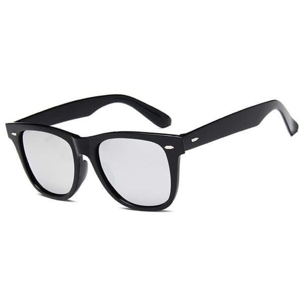 Mustat Wayfarer-aurinkolasit hopeisilla peililaseilla_qq
