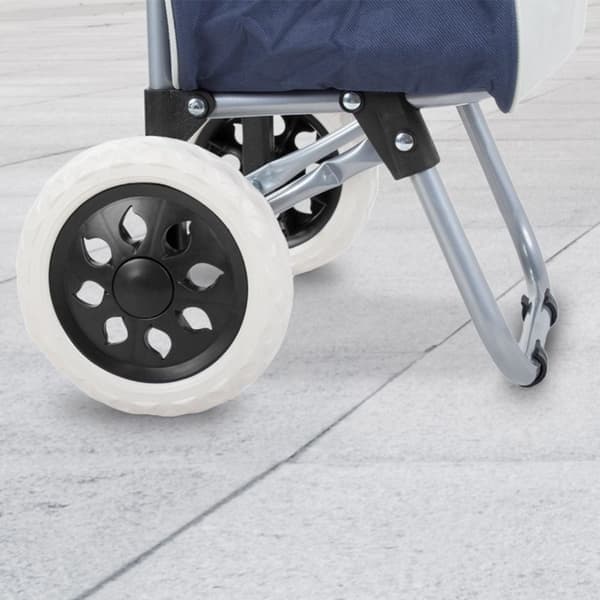Utskiftbare svarte hjul 16 cm for handlevogner, 2-pakning